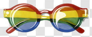 Rainbow Sunglasses - Rainbow-Colored Glasses For Fun Occasions Transparent PNG