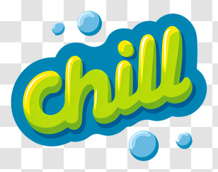 Chill Logo - Cool Green 'chill' Sticker Transparent PNG