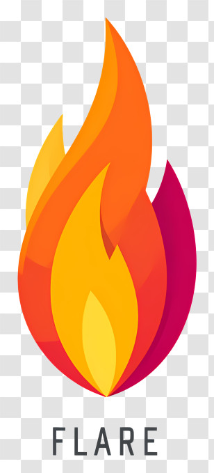 Flare Logo - Flare Logo With Flame Design Transparent PNG