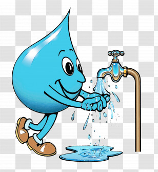 Water Cartoon - Character Transparent PNG