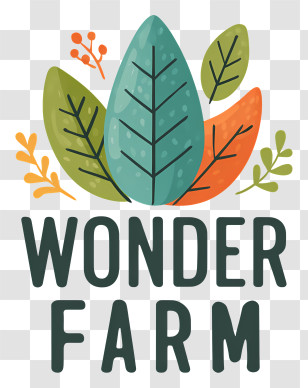 Wonder Farm Logo - Wonder Farm Leaf Logo Transparent PNG