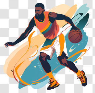 Basketball Player - Basketball Player Dribbling Transparent PNG