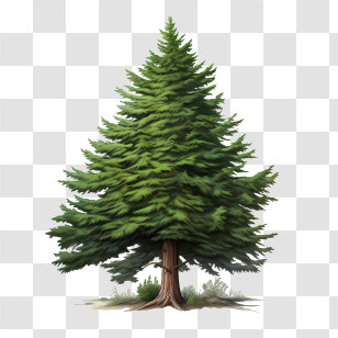 Evergreen Tree - Classic Green Christmas Tree Transparent PNG