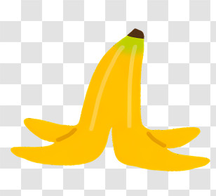 Banana - Yellow Banana Peel Cartoon Transparent PNG