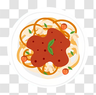 Thai Food - Delicious Spaghetti With Tomato Sauce Transparent PNG