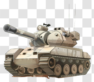 Cartoon Tank - Cartoon-Style Tank Illustration Transparent PNG