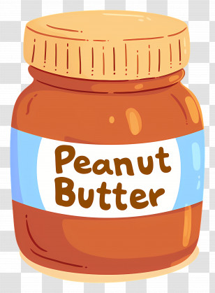 Peanut Butter - Cartoon Jar Of Peanut Butter Illustration Transparent PNG