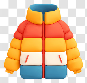 Coat Down Clothing - Colorful Winter Jacket Transparent PNG