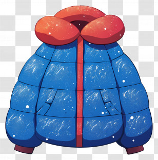 Winter Coat - Blue Winter Jacket Illustration Transparent PNG