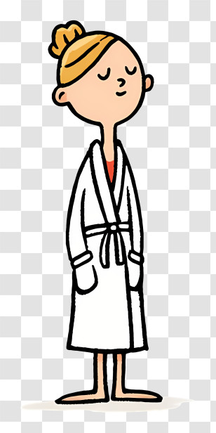 Woman In Bathrobe - Person Relaxing In A Bathrobe Transparent PNG