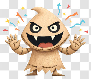 Burlap Sack Monster - Cute Stitched Monster Transparent PNG