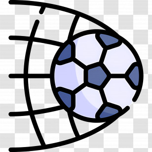 Football Net - Soccer Ball Hitting The Net Transparent PNG