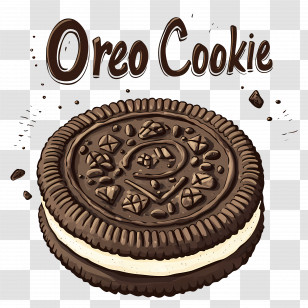 National Oreo Cookie Day - Delicious Oreo Cookie Illustration Transparent PNG