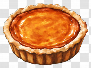 Pumpkin Pie - Golden Tart With Rich Filling Transparent PNG
