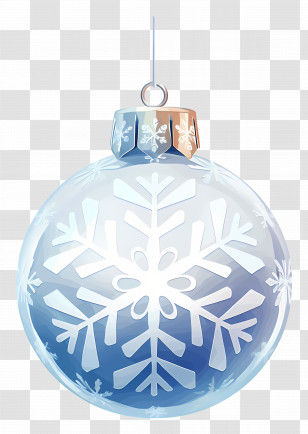 White Christmas Bauble - Snowflake Christmas Ornament Transparent PNG