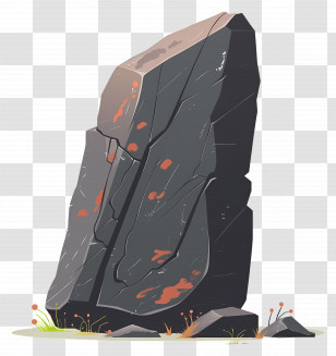 Stone Boulder - Tall Rock Formation Graphic Illustration Transparent PNG