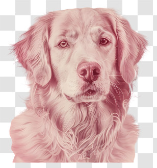 Golden Retriever - Golden Retriever Dog Portrait Transparent PNG