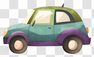 Cartoon Car - Cute Cartoon Car Illustration Transparent PNG