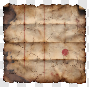 Flat Old Paper - Vintage Old Map On Parchment Transparent PNG