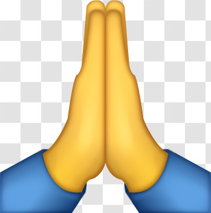 Emoji - Folded Hands Emoji Gesture Transparent PNG
