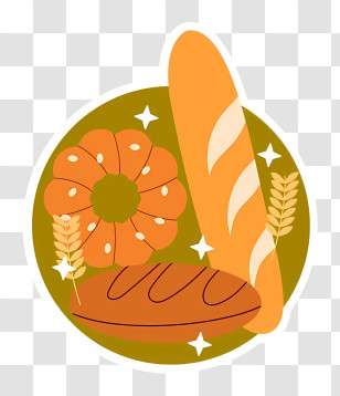 Korea Food - Bread And Pastries Illustration Transparent PNG