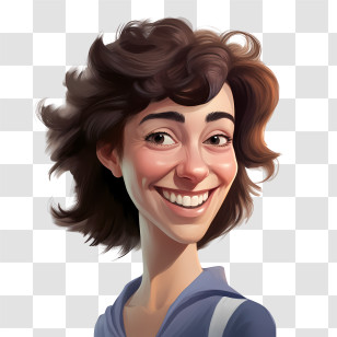 Smiling Girl
 - Smiling Cartoon Woman Illustration Transparent PNG