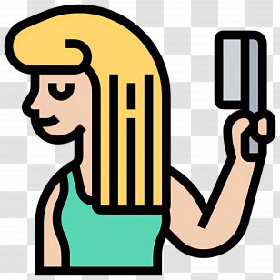 Hair Fall - Woman Combing Hair Transparent PNG