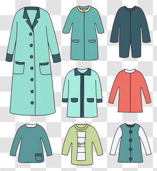 Clothes - Collection Of Winter Coats And Sweaters Transparent PNG