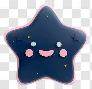 Star Emoji - Cute Cartoon Star Transparent PNG