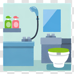 Icon - Bathroom With Shower And Toilet Transparent PNG