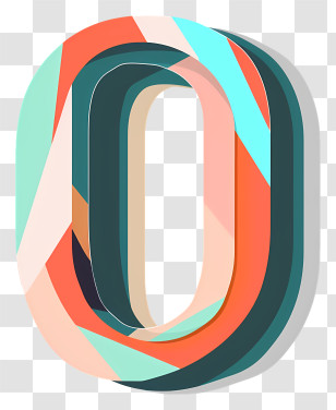Number 0 - 3D Colorful Number Zero Illustration Transparent PNG