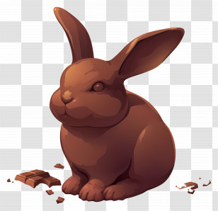 Chocolate Bunny - Chocolate Bunny Treat Transparent PNG