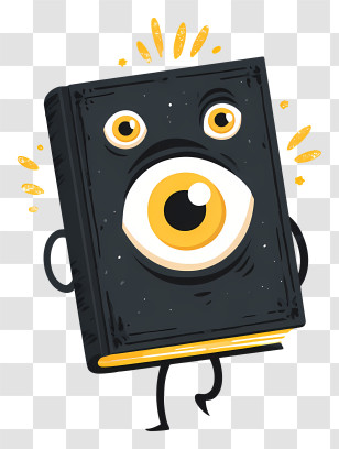 Magic Book With Eyes - Cartoon Book With An Eye Transparent PNG