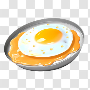 Fried Egg - Delicious Fried Egg On Plate Transparent PNG