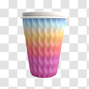 Paper Cup - Gradient Colorful Paper Cup Design Transparent PNG