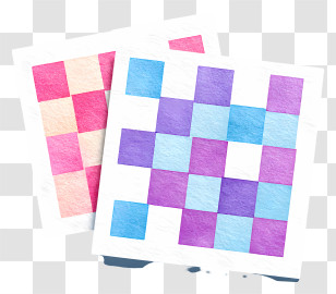 Grid Paper - Vibrant Checkered Pattern Art Transparent PNG
