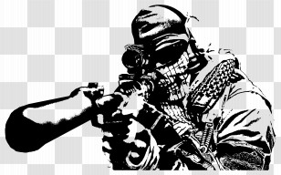 Call Of Duty - Sniper Soldier In Camouflage Transparent PNG