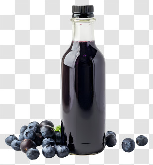 Food Drinks - Bottle Of Blueberry Juice Transparent PNG