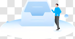 Envelope - Man Standing Next To Car Transparent PNG