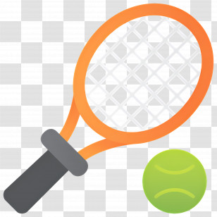 Tennis Racket - Tennis Racket And Ball Illustration Transparent PNG