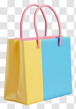 Shopping Bag - Colorful Shopping Bag Transparent PNG