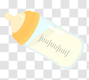 Icon - Baby Bottle With Milk Illustration Transparent PNG