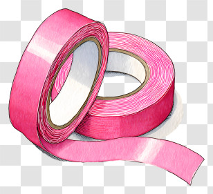 Pink Tape - Pink Adhesive Tape Roll Transparent PNG