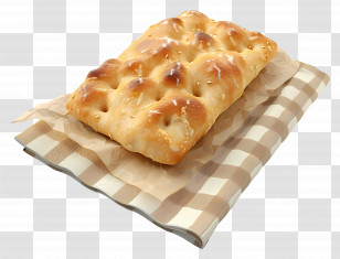 Focaccia Bread - Focaccia Bread In Flat Cartoon Style Transparent PNG