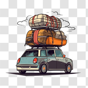 Luggage
 - Car With Luggage For A Road Trip Transparent PNG