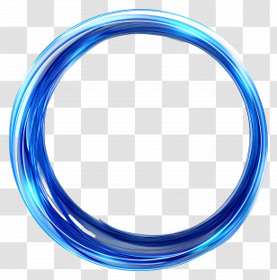 Blue Circle - Blue Glowing Ring With Neon Effect Transparent PNG