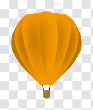 Icon - Yellow Hot Air Balloon Adventure Transparent PNG
