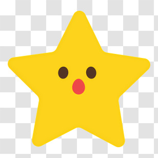 Icon - Cute Yellow Star Cartoon Transparent PNG