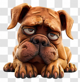 3d Dog - Sad Cartoon Dog Illustration With Droopy Eyes Transparent PNG