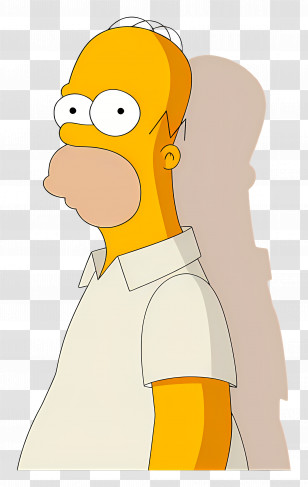 Homer Simpson - Animated Cartoon Character Standing Transparent PNG